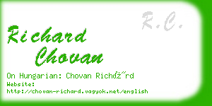 richard chovan business card